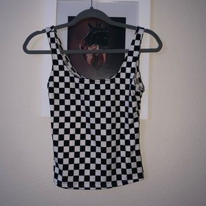 Checker tank top